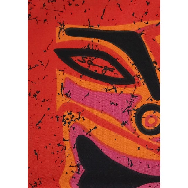 Mid-Century Modern Mid-Century German Pop Art Screen Printed Wall Hanging by Traute Sänger, 1970s For Sale - Image 3 of 6