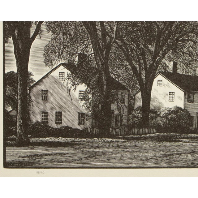 1939 After Thomas W. Nason "Village Street", First Edition Period Offset Lithograph For Sale - Image 4 of 9