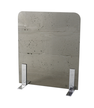 Firewall in Chromed Steel and Smoked Glass from Saint-Gobain, France, 1970s