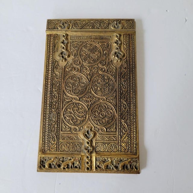 Circa 1915 Tiffany Studios Venetian Pattern Gilt Bronze Writing Desk Set For Sale In Raleigh - Image 6 of 16