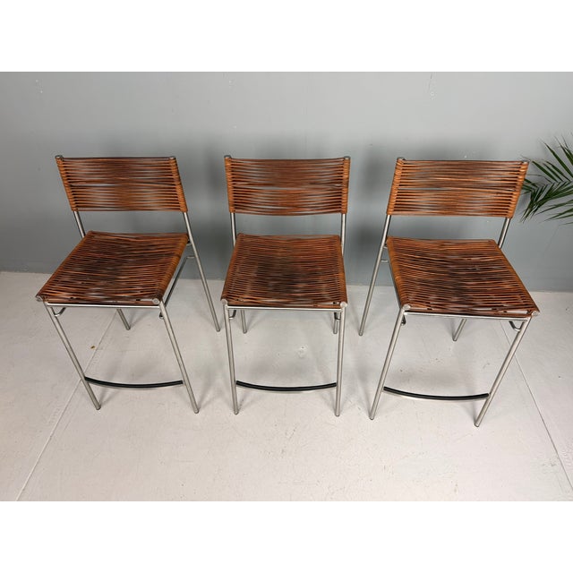 Mid-Century Modern Miss B Bar Stools by Tito Agnoli, Italy, 1997, Set of 3 For Sale - Image 3 of 18