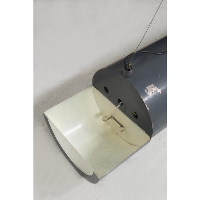 Large Vintage Industrial Italian Metal Pendant Lamp, 1970s For Sale - Image 12 of 14