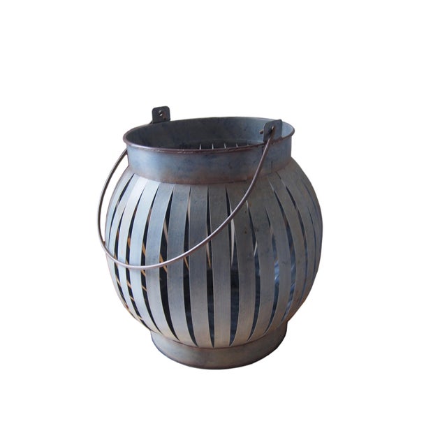Modern Asia Galvanized Iron Lantern For Sale In Houston - Image 6 of 6