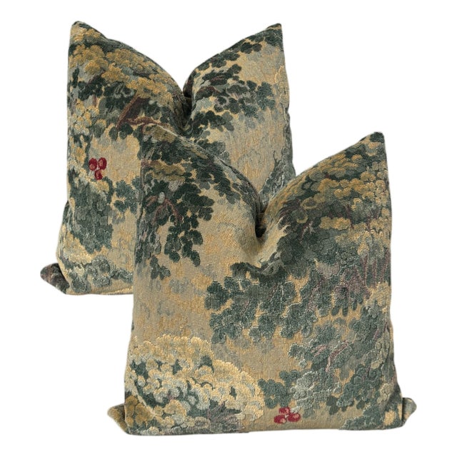 La Foret Two-Sided Pillow Covers - A Pair For Sale