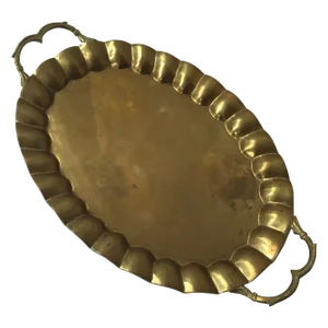 Brass & Silver Handled Platter