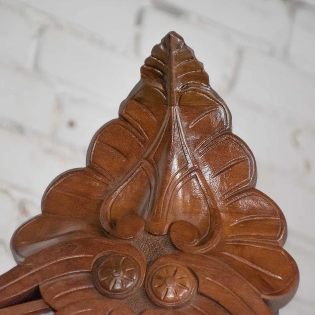 Antique Victorian Full Size Bed Tall Lincoln Style Walnut & Burl Walnut Hand Carved For Sale - Image 9 of 13