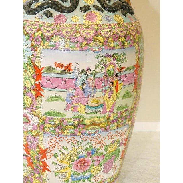 Large 20th Century Vintage Porcelain and Chinese Canton Vases, 1901, Set of 2 For Sale - Image 6 of 18