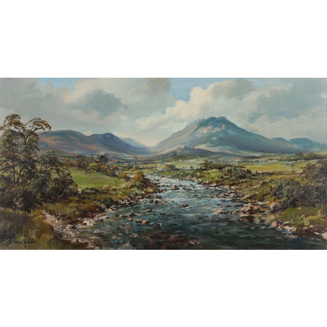 20th Century Post-War Painting of Mountain River in Ireland by Modern Artist, 1980 For Sale - Image 6 of 6