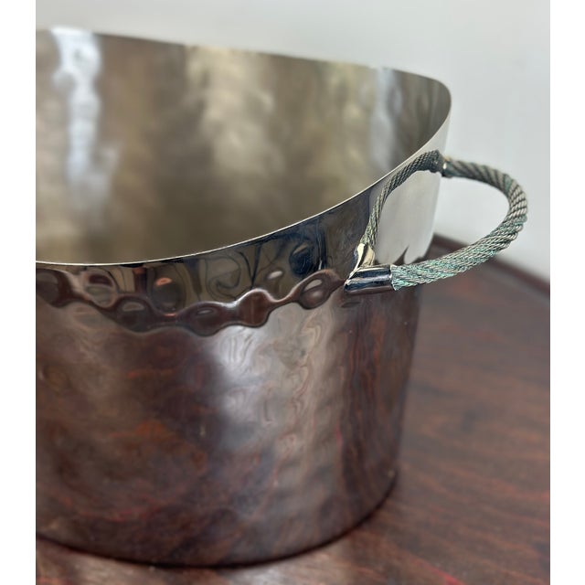 Modern Silver Metal Champagne Bucket, 2000s For Sale - Image 3 of 11