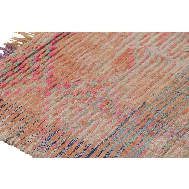 1950s Vintage Moroccan Runner With Polychromatic Geometric Stripes, From Rug & Kilim For Sale - Image 5 of 7
