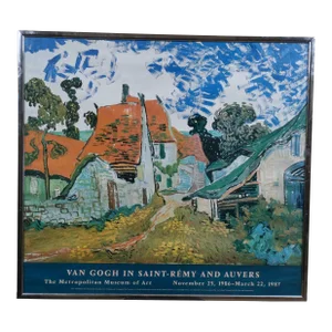 Vincent Van Gogh Saint-Rémy Auvers Impressoinist 1987 Met Exhibition Poster 34"