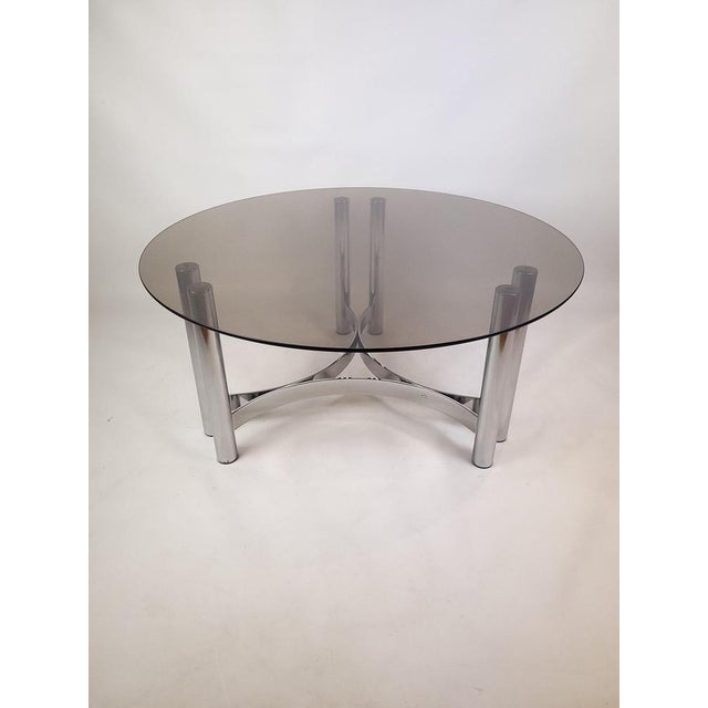 Vintage Coffee Table with Smoked Glass Top, 1970s For Sale - Image 18 of 18