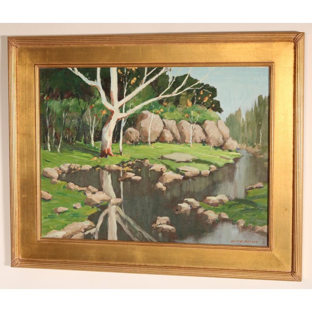 Impressionist California Landscape Painting by Victor Matson (1895-1972) For Sale - Image 3 of 12