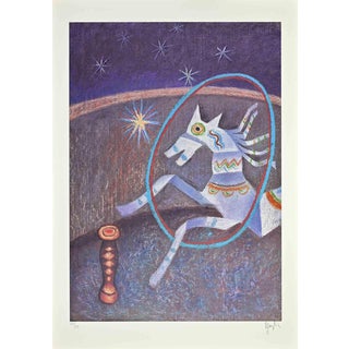 Enrico Benaglia, The Horse, Screenprint, 1990s For Sale