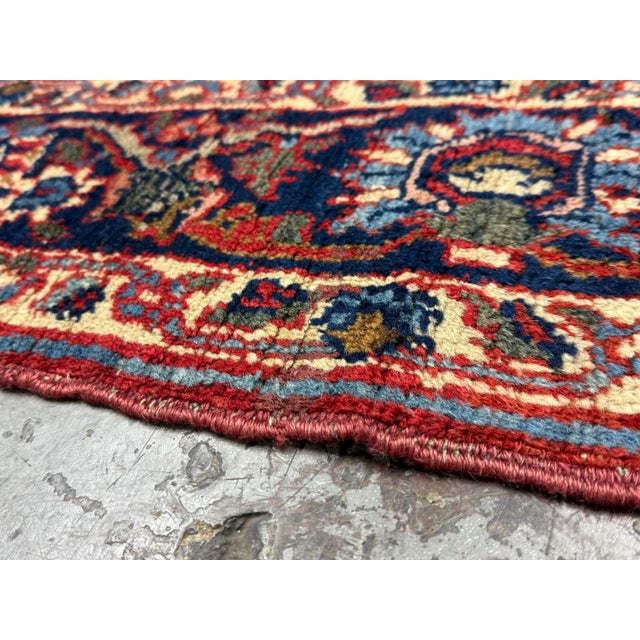 6ft 8in X 11 Ft 2in Antique Jewel Tone Wool/Silk Area Rug For Sale - Image 11 of 12