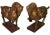 Chinese Tang Dynasty Style Decorative Carved Wood Horse Sculptures, Set of 2 For Sale - Image 5 of 12