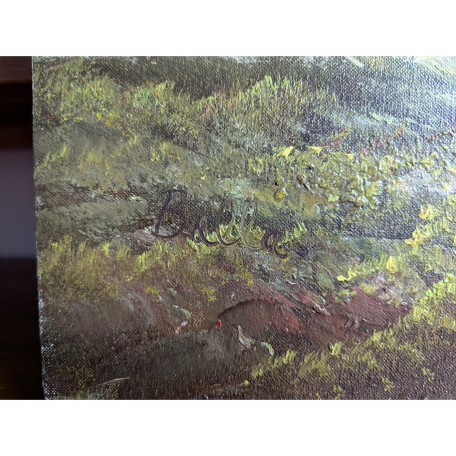 1970s 1970s Vintage Original Alpine Mountain Landscape Painting Signed Balla / Bella For Sale - Image 5 of 13