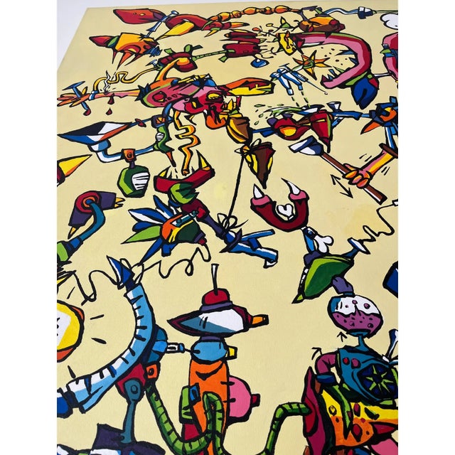 2006 "Transformation" Graffiti Pop Art Canvas by Ferenc Balint For Sale In New Orleans - Image 6 of 11