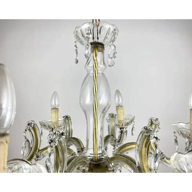 1960s Gilt Brass and Crystal Chandelier from Maria Theresa, 1960s For Sale - Image 5 of 11