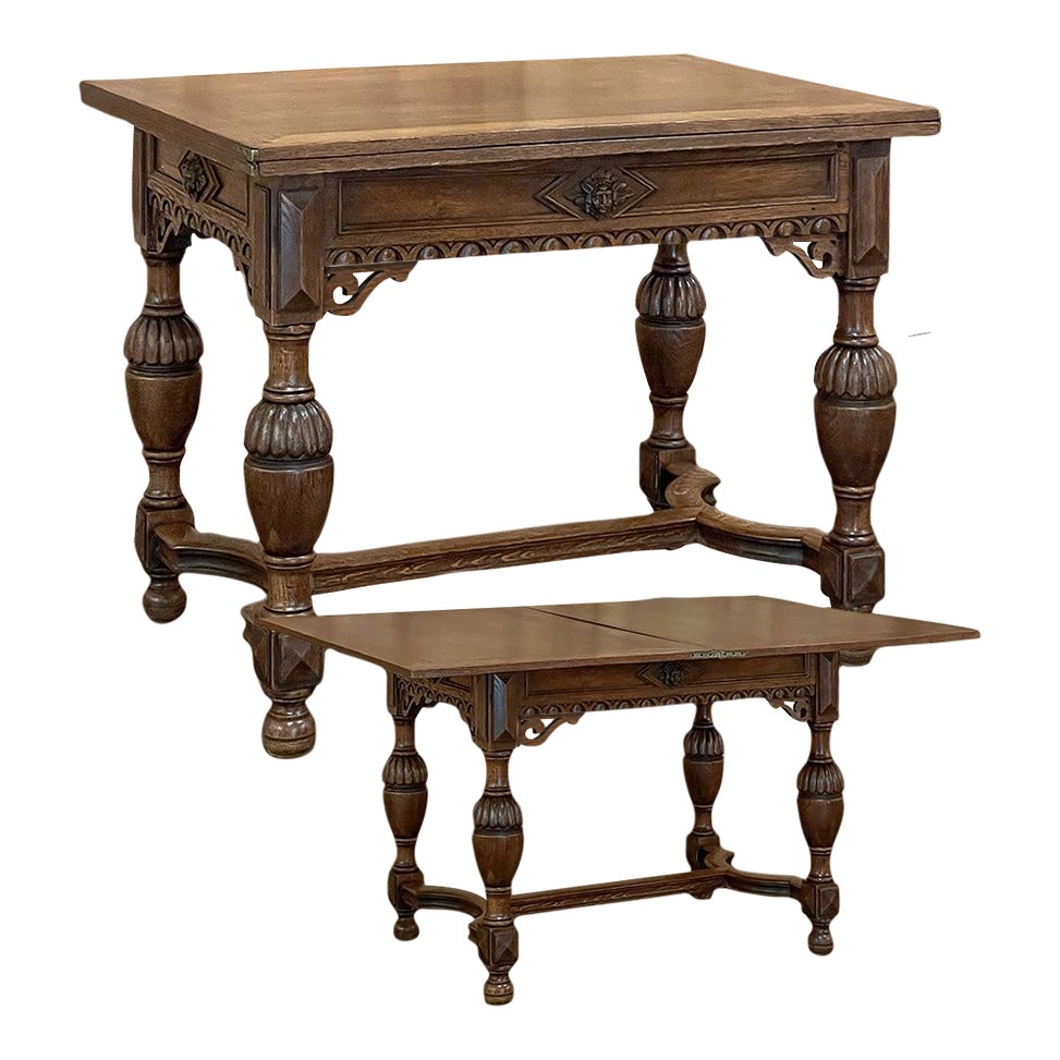 19th Century Flemish Game Table ~ End Table | Chairish