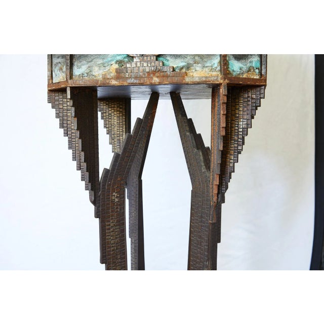 Art Deco Iron Pedestal Planter For Sale - Image 9 of 13