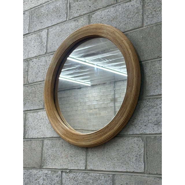Wonderful Pencil Reed bamboo wall mirror. Very nice versatile size would allow for a variety of uses. Could work with so...