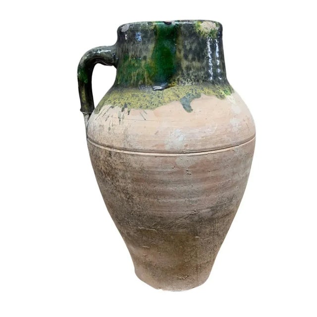 French Provincial Vintage Turkish Terracotta Oil Jar For Sale - Image 3 of 6