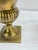 Brass Pair of Vintage Brass Palm-Form Candlesticks in Classical Urn Stands For Sale - Image 8 of 9