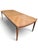 Vintage Refinished Walnut Chevron Veneer Extendable Dining Table With Two Leaves For Sale In Buffalo - Image 6 of 10