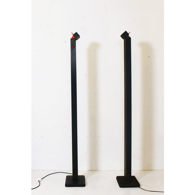 Vintage Italian Zagar Floor Lamps by Silvio Carpani for Stilnovo, 1980s, Set of 2 For Sale - Image 3 of 16