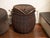 Collection of authentic 19th century African baskets from Mali, handwoven in natural reed and cane with beautifully aged...