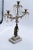 Early 20th Century 18th Century Cast Brass Three Candle Crystal Girandole on Marble For Sale - Image 5 of 12