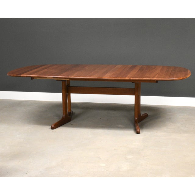 Mid-Century Modern 1960s Refinished Danish Modern Oval 114” Cherry Dining Table by Gudme Møbelfabrik For Sale - Image 3 of 11