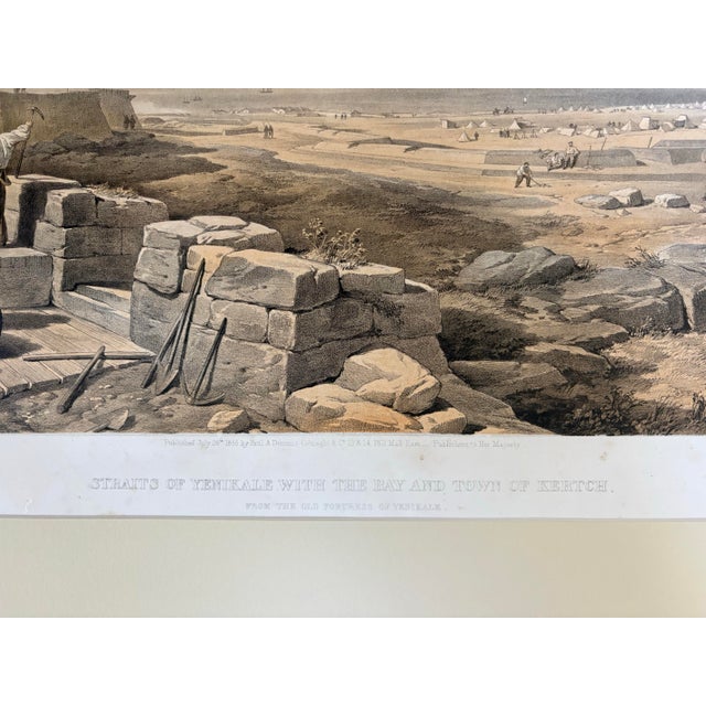 Printmaking Materials Pair of 1855 William Simpson Crimean War Lithographs – Yenikale & Kertch, Colnaghi For Sale - Image 7 of 10