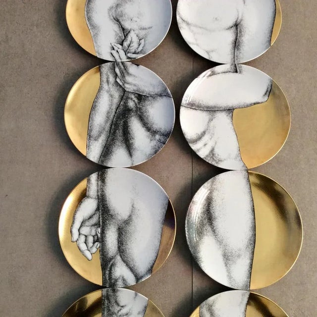 1980s Adamo Plate Set by Piero Fornasetti, 1980s, Set of 12 For Sale - Image 5 of 9