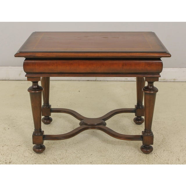 Brown Lillian August George III Style 1 Drawer Lamp Table For Sale - Image 8 of 13