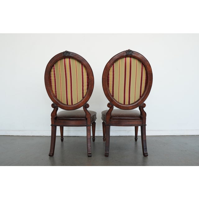 Drexel Heritage Drexel Heritage Oval Back Dining Chair (Set of 2) For Sale - Image 4 of 17