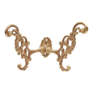 Antique Victorian Polished Brass Hall Tree Hook For Sale