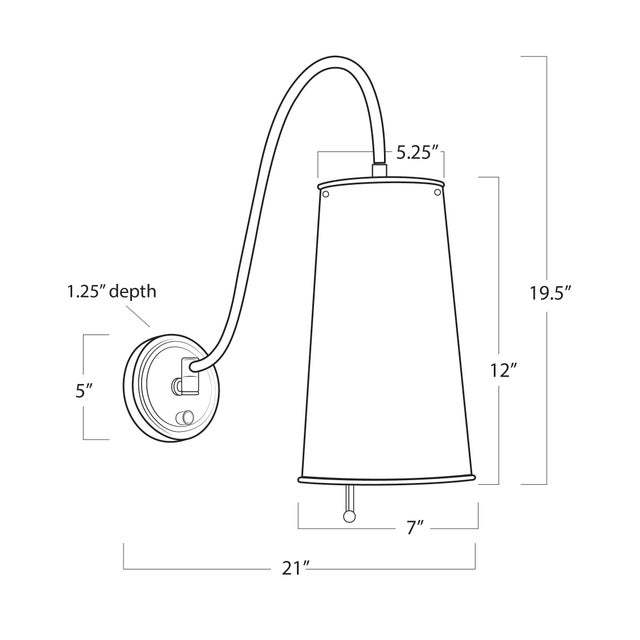 Regina Andrew Hattie Sconce, Natural Brass For Sale In Detroit - Image 6 of 7