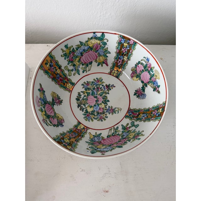 Mid 20th Century Famille Rose Large Bowl For Sale - Image 5 of 7