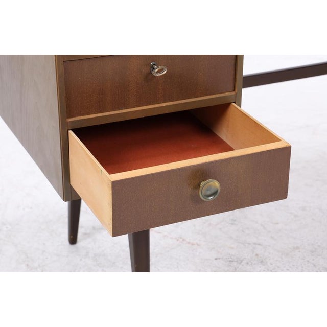 Mid-Century Desk with Formica Surface and Drawers, 1950s-1960s For Sale - Image 9 of 14
