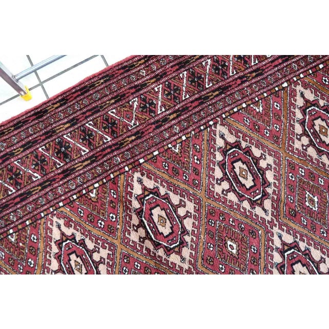 Textile 1970s Handmade Vintage Afghan Ersari Rug 4' X 6' For Sale - Image 7 of 13