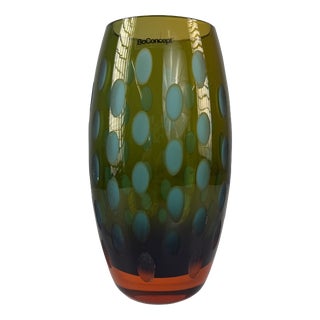 Vintage Thumbprint Glass Vase from BoConcept, 2000s For Sale