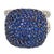 Contemporary Contemporary 3.00 Carat Sapphire Diamond 18k White Gold Ring, Size 4.25 For Sale - Image 3 of 6