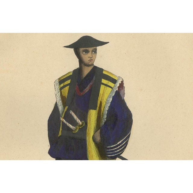 Paper Wahlen, Japanese Soldiers, 1844, Hand-Colored Lithographs, Set of 3 For Sale - Image 7 of 8