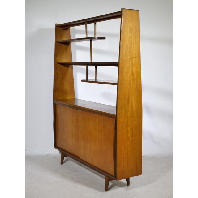 Mid-Century Modern Highboard with Kidney-Shaped Shelf inTeak, 1960s For Sale - Image 13 of 15