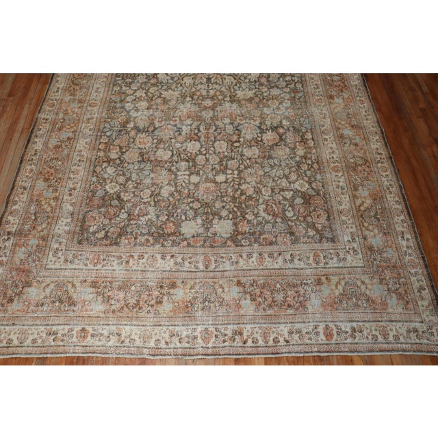 19th Century Antique Tree Motif Rug, 9'10'' X 14'4'' For Sale - Image 4 of 13