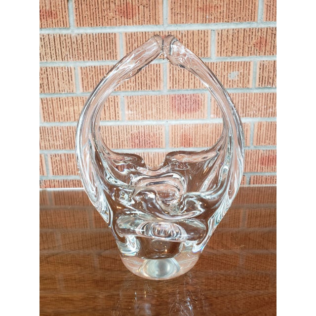 Italian Mid-Century Hand Blown Clear Glass Piece For Sale - Image 13 of 13