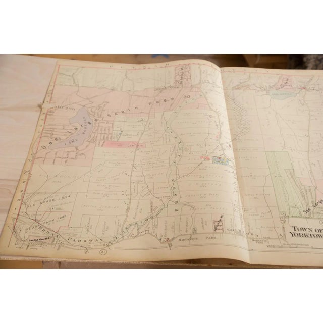 :: Vintage 1930s Hopkins Map of the Town of Yorktown, located in Westchester County, New York. Condition notes: Overall...