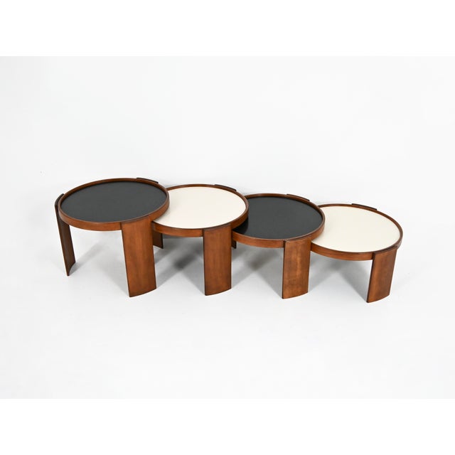 Large Model 780 Nesting Tables by Gianfranco Frattini for Cassina, 1960s, Set of 4 For Sale - Image 6 of 14